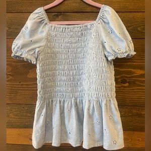 Speechless Kids Girls Blouse Baby Blue Size Small